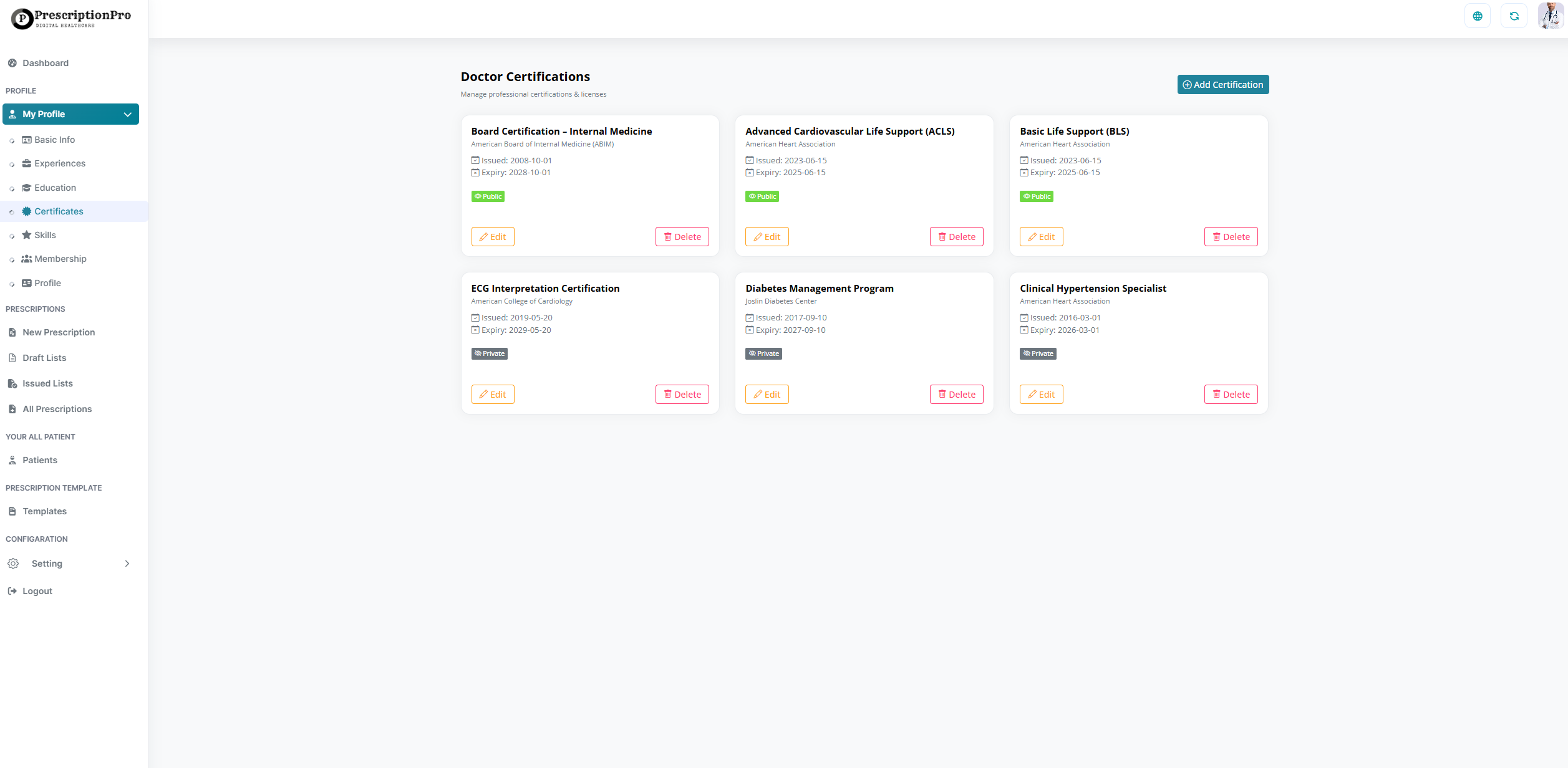 Doctor Profile Example